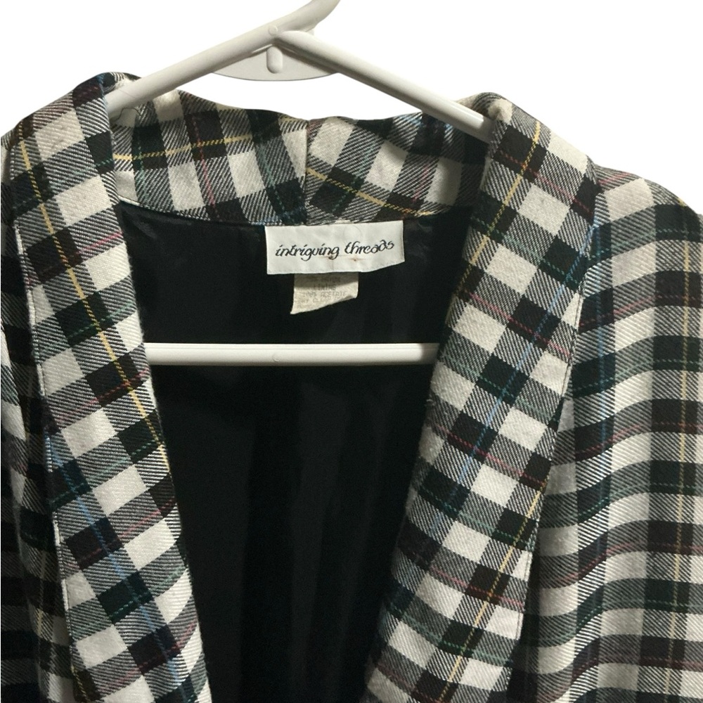 Plaid Vintage Rainbow Blazer size 14 - Picture 3 of 7